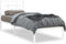 vidaXL - Bedframe - met - hoofdbord - zonder - matras - metaal - wit - 75x190 - cm