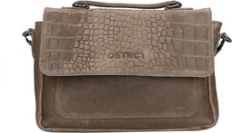 DSTRCT Raider Road - Handtas Leer - Verstelbare schouderband - Grijs