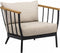 Condor lounge chair 80, Black alu frame, SVLK teak arm natural, Bee Wett cu