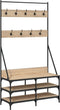 vidaXL - Kledingrek - met - schoenenrek - 100x40x184 - cm - sonoma - eikenkleurig