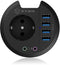 Icy Box IB-HUB1430 - USB Hub - 4x USB 3.2 Gen1 - Zwart