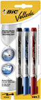 BIC Velleda Vloeibare Whiteboard stiften - zwart rood blauw - 3 stuks