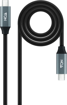 Nanocable 10.01.4303 - USB C Kabel - 3 m USB 3.2 Gen 2x2 20000 Mbit/s - Grijs Zwart