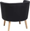 ODENZEN - Fauteuil - Zwart - Polyester