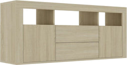 vidaXL - Tv-meubel - 120x30x50 - cm - bewerkt - hout - sonoma - eikenkleurig