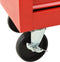 vidaXL - Gereedschapswagen - met - 21 - lades - staal - rood