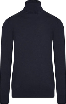 Cappuccino Italia - Heren Sweaters Coltrui Navy - Blauw - Maat XXL