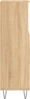 vidaXL - Badkamerkast - 30x30x100 - cm - bewerkt - hout - sonoma - eikenkleurig