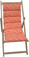 Solstol Jardin Prive Wave Oranje Canvas beukenhout (106 x 55 x 95 cm)