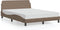 vidaXL - Bedframe - met - hoofdbord - kunstleer - cappuccinokleurig - 140x200 - cm