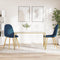 vidaXL - Eetkamerstoelen - 2 - st - fluweel - blauw