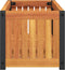 vidaXL - Plantenbak - 80x30x27,5 - cm - massief - acaciahout - en - staal