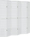 vidaXL - Kamerscherm - met - 6 - panelen - massief - paulowniahout - wit