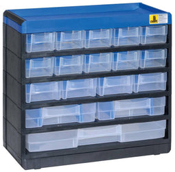 Allit 464610 Opbergkast voor kleine onderdelen (b x h x d) 300 x 285 x 135 mm Zwart, Blauw 1 stuk(s)