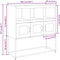 vidaXL - Dressoir - 100,5x39x107 - cm - koudgewalst - staal - zwart