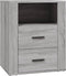 vidaXL - Nachtkastje - 50x36x60 - cm - bewerkt - hout - grijs - sonoma - eikenkleurig