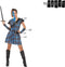 Costume for Adults Blue Scottish Woman 4 pcs