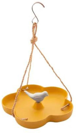 Point Virgule vogelbad en voederschaal geel