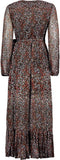 Vero Moda VMLINNEA LS LONG WRAP DRESS WVN GA LCS - Lange wikkeljurk - V-hals - Maat L