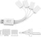ACT AC6210 - USB Hub 4 Poorts - Flexibel - Wit
