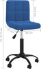 vidaXL - Eetkamerstoel - draaibaar - fluweel - blauw