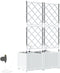 vidaXL - Tuinplantenbakken - met - Water - Irrigatiesysteem - - - 2 - stuks - - - Wit