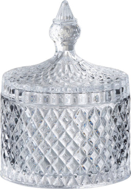 J-Line voorraadpot Geslepen Cilinder - glas - transparant - medium