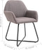 vidaXL - Eetkamerstoelen - draaibaar - 2 - st - stof - taupe