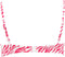 Barts Galia Bandeau - Bandeau bikini top - Voorgevormde cups - Roze zebraprint