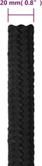 vidaXL - Boottouw - 20 - mm - 25 - m - polypropeen - zwart