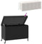 vidaXL - Tuinbox - met - wielen - 110x55x73 - cm - poly - rattan - zwart
