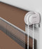 vidaXL - Zebra - rolgordijn - 135x200 - cm - stofbreedte - 130,9cm - polyester - bruin