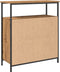 vidaXL - Dressoir - 70x30x80 - cm - bewerkt - hout - artisanaal - eikenkleur