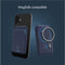My Style - MagSafe Magnet Card Holder - 5 pasjes met standaardfunctie - Midnight Blue