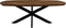 HSM Collection Salontafel Visgraat 130cm Donker Naturel/Zwart Eiken/Metaal