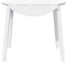 vidaXL - Eettafel - massief - hout - wit - rubber