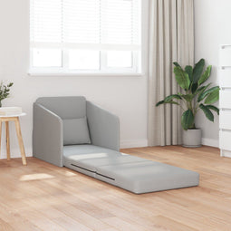 vidaXL - Ligbed - 2-in-1 - Cloud - Grijs - 65x80x83 - cm - Stof