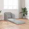 vidaXL - Ligbed - 2-in-1 - Cloud - Grijs - 65x80x83 - cm - Stof