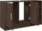 vidaXL - Wastafelkast - 90x29x55 - cm - bewerkt - hout - bruin - eikenkleurig