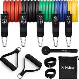 Hulser - Resistance Tubes Set - 12-delig - Weerstand tot 68 kg - 120 cm (5 stuks)