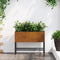 vidaXL - Verhoogde - Tuinplantbak - 60x26x45 - cm - Weerbestendig - Staal