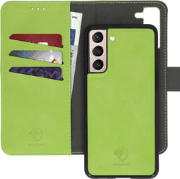 iMoshion Hoesje Geschikt voor Samsung Galaxy S21 Hoesje Met Pasjeshouder - iMoshion Uitneembare 2-in-1 Luxe Bookcase - Groen