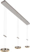 Steinhauer Piola - hanglamp - 3-lichts - LED - staal - 3501ST
