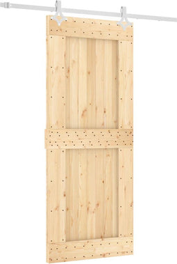 vidaXL - Schuifdeur - met - beslag - 85x210 - cm - massief - grenenhout