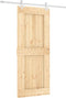 vidaXL - Schuifdeur - met - beslag - 85x210 - cm - massief - grenenhout
