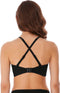 Urban Bralette - Bikini top - Geometrische chevron-overlay - Zwart - Maat 80H