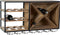 Flessenrek DKD Home Decor 80 x 24 x 44 cm Spar Natuurlijk Zwart Metaal Bruin Hout MDF