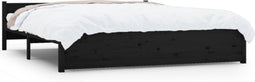 vidaXL-Bedframe-massief-hout-zwart-160x200-cm