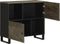 vidaXL - Dressoir - 80x33x75 - cm - massief - mangohout - zwart