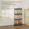 Servierwagen met 4 niveaus grijs 39 x 83,5 x 12,5 cm